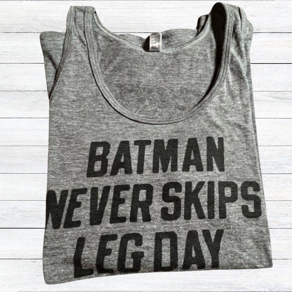 Batman grey gym tank top